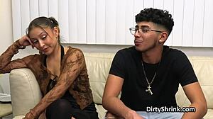 doctor and patient eat juicy latina milf pussy in threesome therapy