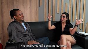 Hot Latina milf takes BBC from stepson interracial first till cum milk mouth swallow