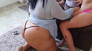 braces teen slut flashes big ass then padrasto fucks hard