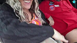 Hey, ever seen a dirty husband snag a car blowjob from his wife?