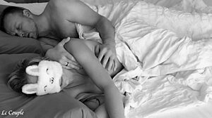 Husband Wakes Blindfolded Wife with Intense Fingering Moaning Orgasm and Huge Facial Cumshot!
