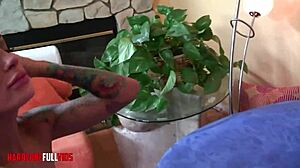 big tit tattooed latina rides and sucks cock like a champion
