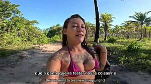 paragliding turns into mid-air blowjob on monster cock with shocking end