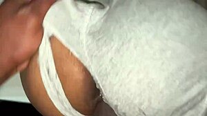 virgin teen lets daddy rip shorts and fuck her ass first time doggystyle