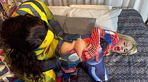 wolverine fucks big ass brunette woman aranha cosplay no way home big tits pussy big cock brazilian amateurs