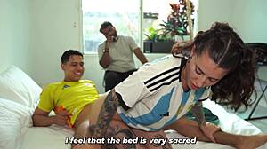 Friend bets win beds big ass wife Angel Cruz