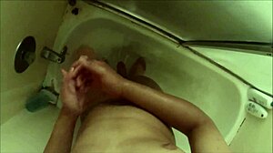 teen showers pov in first steamy homemade video