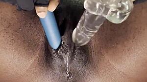 Ebony Beauty Double Penetrated by Big Black Cocks in Yoga Class