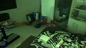 First-Time Bedroom Masturbation with Monster Cock and Drone Hovering Close