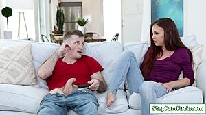 i finally get to fuck my hot little stepsis with my huge cock after her sloppy blowjob