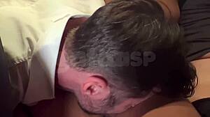 Blonde Brazilian wife meets two guys at party sucks one squirts in parking lot fucks another in backseat while cuckold husband drives