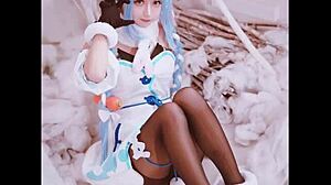 can you last jerking to rinka okitas sexy cosplay heels and horny contest?