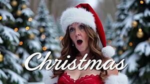 Granny Carmen Claus Gives Deepthroat Cocksucking as Head Elf in Christmas Cosplay