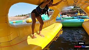 i couldn't resist fucking my horny thai teen girlfriend after waterpark fun