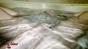 Watch me finger tight teen pussy and flash feet in tub
