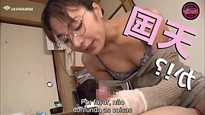 Naughty Japanese Nurse Squirms Under Old Man's Creampie Golden Shower