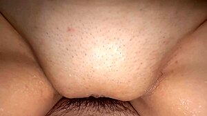 Bold peek at amateur's tight pink pussy 220 days post-deflowering