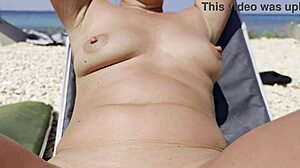 i finger my milf pussy outdoors till squirting at the beach piercing exposed