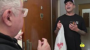 Pov Delivery Guy Fucks Blonde While Hubby Away in Bed