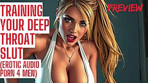 Train Your Deep Throat Slut with Dirty Talk Moans and Wet Pussy Action