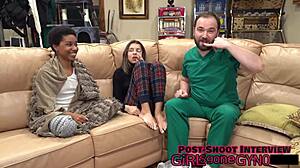 aria nicole moans in orgasm from foley catheter handjob and creampie play