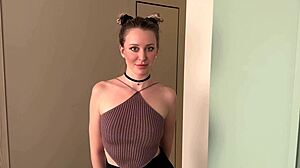 my slut stepsister grabbed my throbbing cock instead