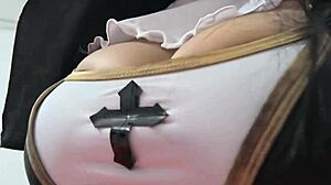 Slutty Religious Latina!! Loves Double Dildos Ramming Ass And Pussy In Casting