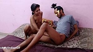 skinny indian college teen, why so horny for boyfriend's rough cock after class?