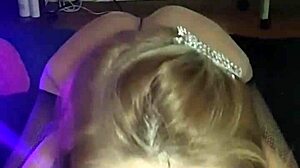 milf deepthroats cock like baby bottle gulps down hot cum load