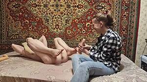 will anastasia's anal dildo dominate sasha earth in homemade russian femdom?