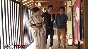 Aoi Mizuno Delivers Steamy Triple Blowjobs Outdoors