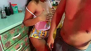 Teased Step-Brother Bent Over Until He Pounds My Brazilian Ebony Ass Hard