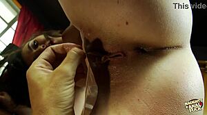 super sexy small tits slut gets her nasty asshole creampied right on the desk