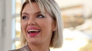 winter ashby savors cum mouthful after her sensual blonde massage bliss