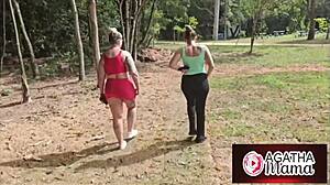 agatha mama's walk turns into outdoor anal assfucking toy gaping slut fest