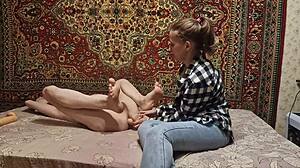 will anastasia's anal dildo dominate sasha earth in homemade russian femdom?