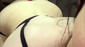horny coed slut squirts on toys while stepdad lurks next door pov