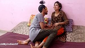 skinny indian college teen, why so horny for boyfriend's rough cock after class?