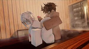 Fuck, I pounded that cute white bitch so rough in the sauna condo!