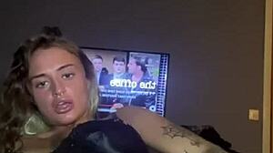 Check out this thick goth teen fucking her big ass before parents get home