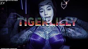 Monster Cock Pounds Tiger Lilly's Perfect Tattooed Big Ass Body Cowgirl Style
