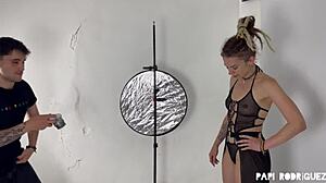 innocent italian eva fay arrives for workout but leaves cum-swallowing slut