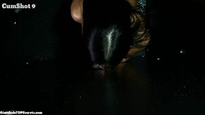 violet works gloryhole tongue swallowing every cumshot drop