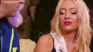 Skyler Storm and Khloe Kingsley Drool and Cry Deepthroating Coach's Huge Cock in Mean Girls Cosplay FFM Orgy