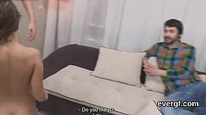 Bankrupt Dude Drills GF for Cash! Spicy Buddy Joins Hardcore 3some Reality!