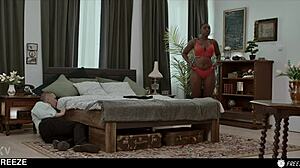 time traveler freezes and facefucks busty ebony secretary slut deepthroat before creampie doggystyle 😈⏳🍫
