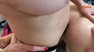 Bisexual couple tries mmf threesome with strapon pegging