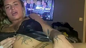 Check out this thick goth teen fucking her big ass before parents get home