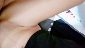 pinay babe secretly gets her curvy pussy fingered and licked closeup by roommate worker in dorm