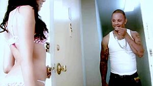 Monica Austin tempts with her kitchen beaver tease